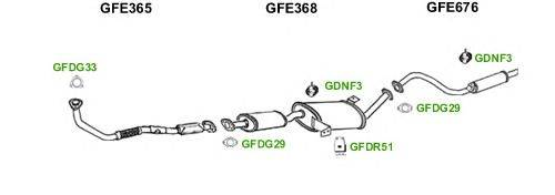Система выпуска ОГ GT Exhaust 1423