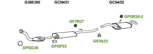 Система выпуска ОГ GT Exhaust 1454
