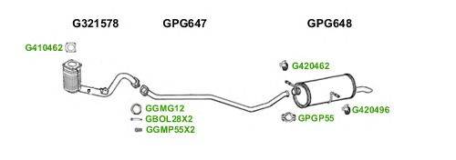 Система выпуска ОГ GT Exhaust 1645