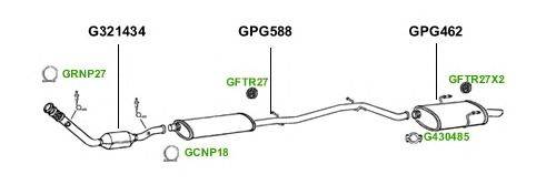 Система выпуска ОГ GT Exhaust 1696