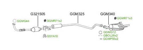 Система выпуска ОГ GT Exhaust 2466