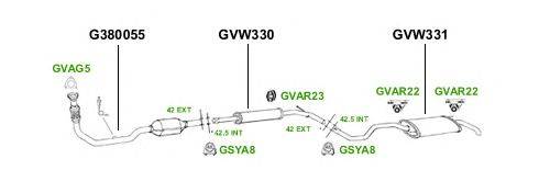 Система выпуска ОГ GT Exhaust 2839