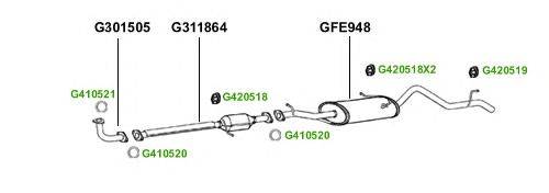 Система выпуска ОГ GT Exhaust 3613