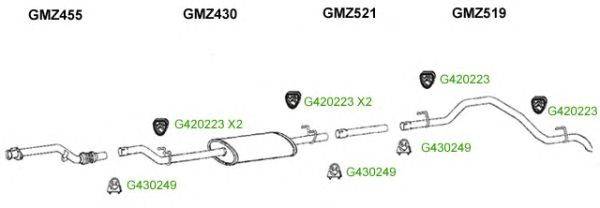 Система выпуска ОГ GT Exhaust 8481