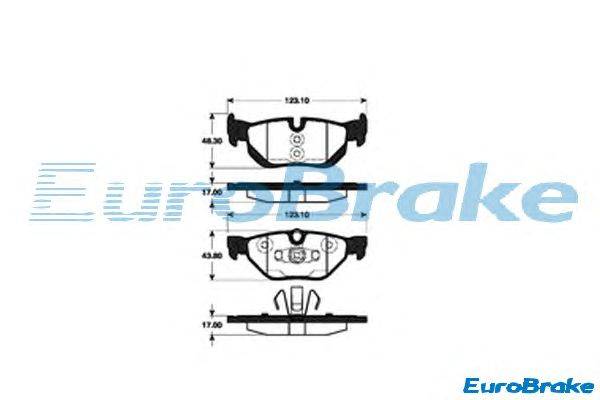 Комплект тормозных колодок, дисковый тормоз EUROBRAKE 5501221532