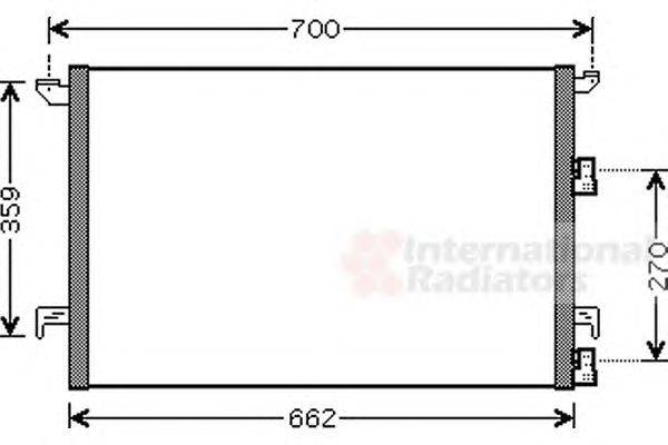 Конденсатор, кондиционер VAN WEZEL 47005060