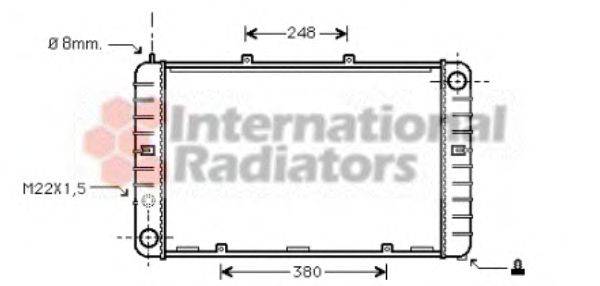 Радиатор, охлаждение двигателя VAN WEZEL 74002008
