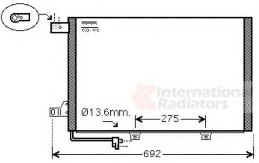 Конденсатор, кондиционер VAN WEZEL 30005578
