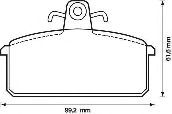 Комплект тормозных колодок, дисковый тормоз JURID 571453J