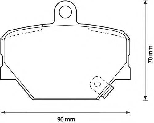 Комплект тормозных колодок, дисковый тормоз LUCAS GDB1365