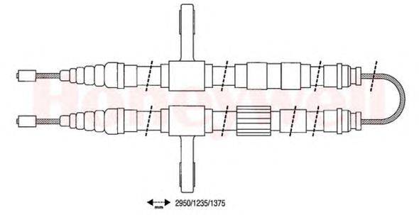 Трос, стояночная тормозная система METZGER 4311