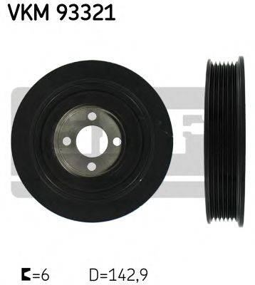 Ременный шкив, коленчатый вал SKF VKM93321