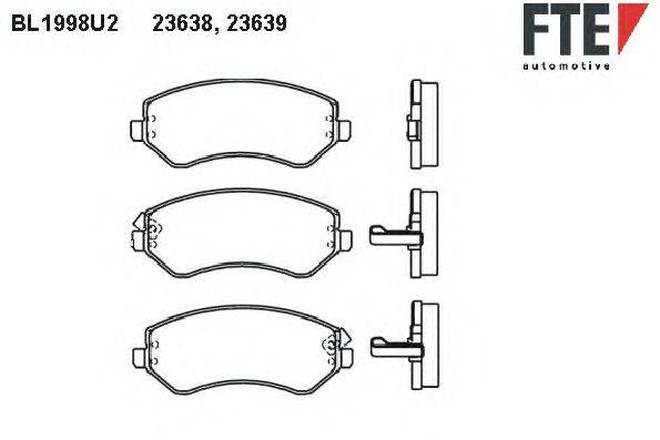 Комплект тормозных колодок, дисковый тормоз FTE 24884