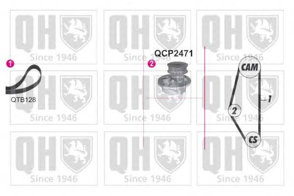 Водяной насос + комплект зубчатого ремня QUINTON HAZELL QBPK9029