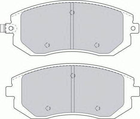 Комплект тормозных колодок, дисковый тормоз FERODO FDB1639