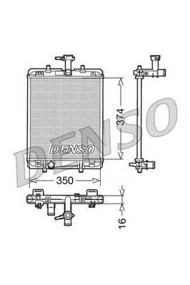 Радиатор, охлаждение двигателя DENSO DRM21602