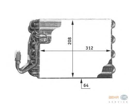 Испаритель, кондиционер HELLA 8FV 351 211-541