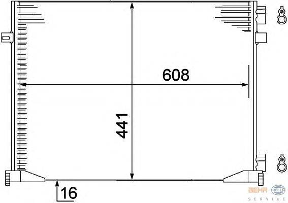 Конденсатор, кондиционер HELLA 8FC 351 306-661