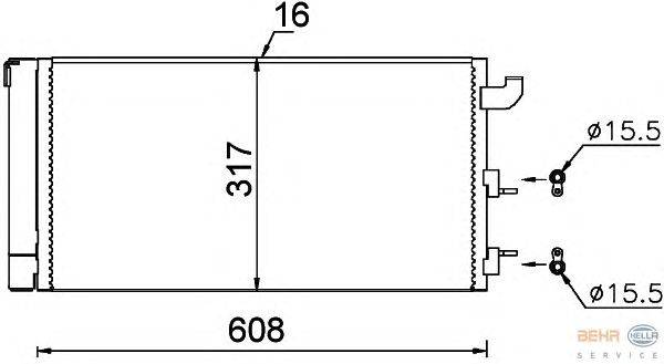 Конденсатор, кондиционер HELLA 8FC351318721