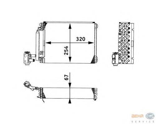 Испаритель, кондиционер HELLA 8FV351330191