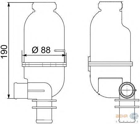 Компенсационный бак, охлаждающая жидкость BEHR HELLA SERVICE 43050