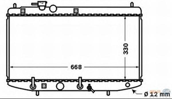 Радиатор, охлаждение двигателя HELLA 8MK 376 767-371