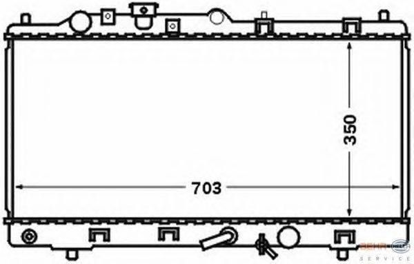 Радиатор, охлаждение двигателя HELLA 8MK 376 769-631