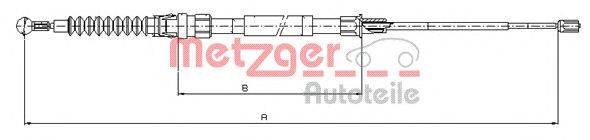 Трос, стояночная тормозная система METZGER 107516