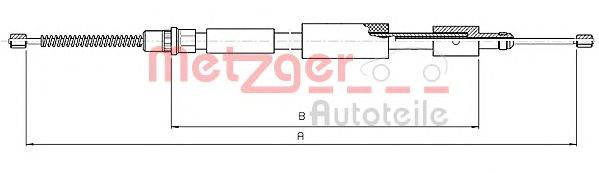Трос, стояночная тормозная система METZGER 104574