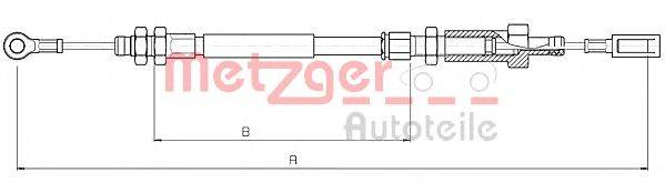 Трос, стояночная тормозная система METZGER 10.4723