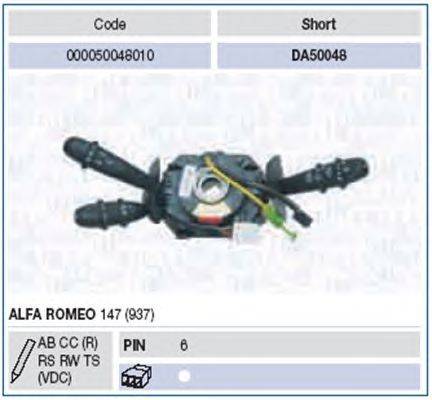Выключатель на колонке рулевого управления MAGNETI MARELLI DA50048