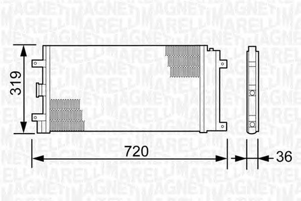 Конденсатор, кондиционер MAGNETI MARELLI 350203496000