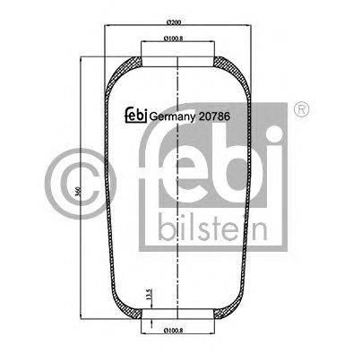 Кожух пневматической рессоры FEBI BILSTEIN 20786