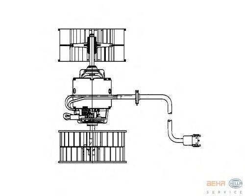 Вентилятор салона BEHR HELLA SERVICE 8EW009159181