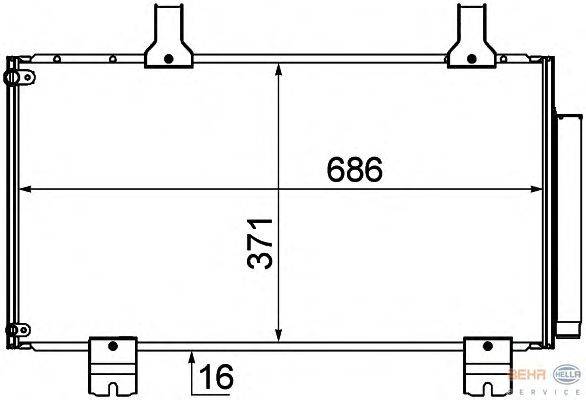 Конденсатор, кондиционер BEHR HELLA SERVICE 8FC 351 310-261