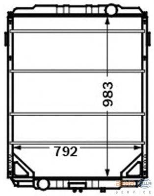 Радиатор, охлаждение двигателя BEHR HELLA SERVICE 8MK 376 705-791