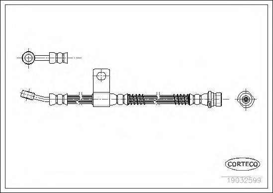 Тормозной шланг CORTECO 19032599