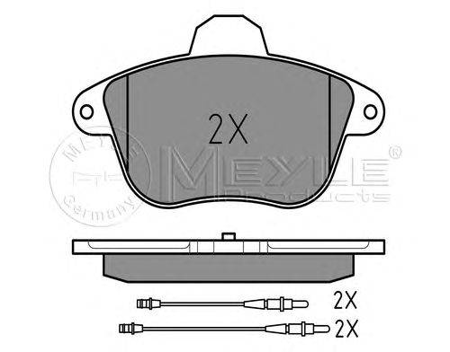 Комплект тормозных колодок, дисковый тормоз MEYLE 21504