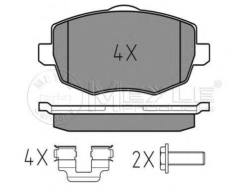 Комплект тормозных колодок, дисковый тормоз MEYLE 025 240 7316