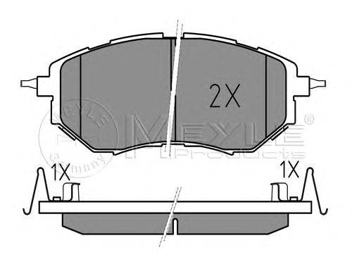Комплект тормозных колодок, дисковый тормоз MEYLE 24225