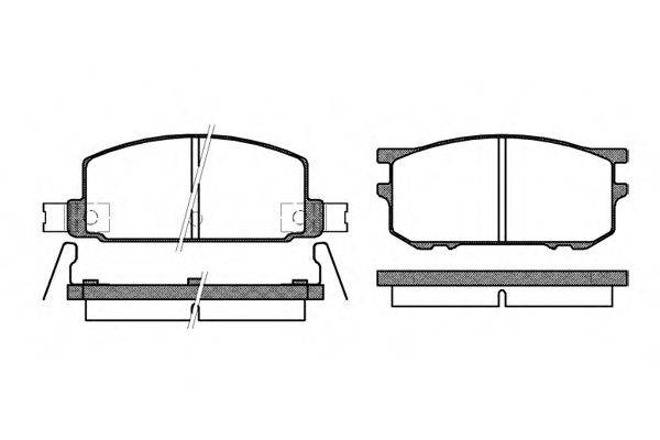 Комплект тормозных колодок, дисковый тормоз ROADHOUSE 2109.12
