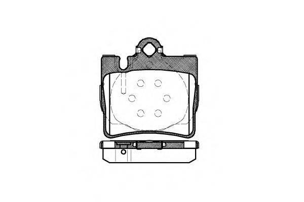 Комплект тормозных колодок, дисковый тормоз REMSA 077000
