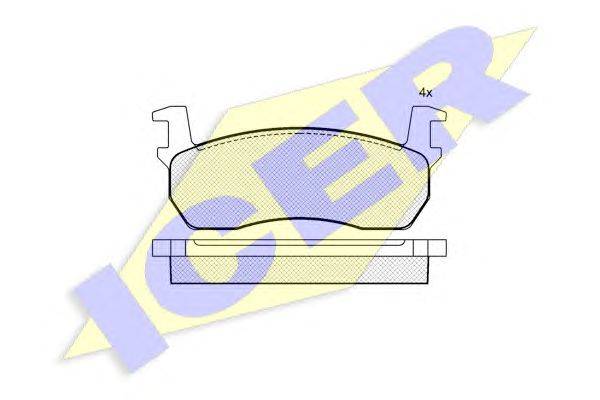 Комплект тормозных колодок, дисковый тормоз FIRST LINE 1512