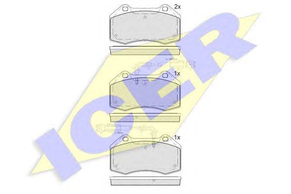 Комплект тормозных колодок, дисковый тормоз ICER 181879-203