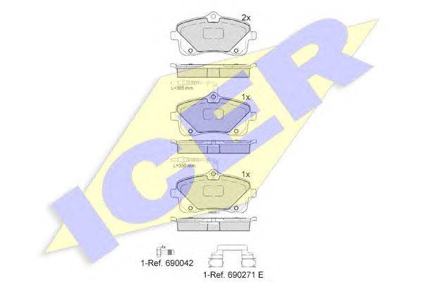 Комплект тормозных колодок, дисковый тормоз REMSA 2110202