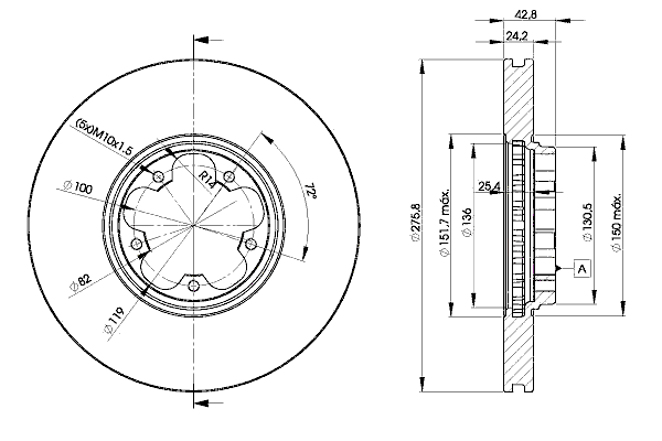 Тормозной диск ICER 78BD5612