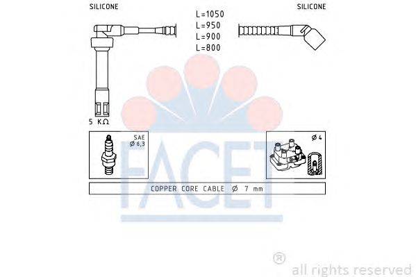 Комплект проводов зажигания FACET 49921