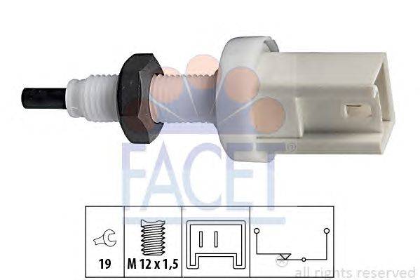 Выключатель фонаря сигнала торможения; Выключатель, привод сцепления (Tempomat) FACET 71066