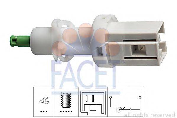 Выключатель фонаря сигнала торможения; Выключатель, привод сцепления (Tempomat) FACET 71068