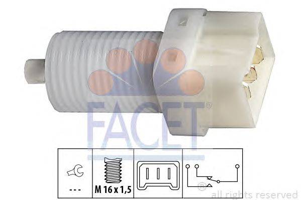 Выключатель фонаря сигнала торможения; Выключатель, привод сцепления (Tempomat) FACET 71113